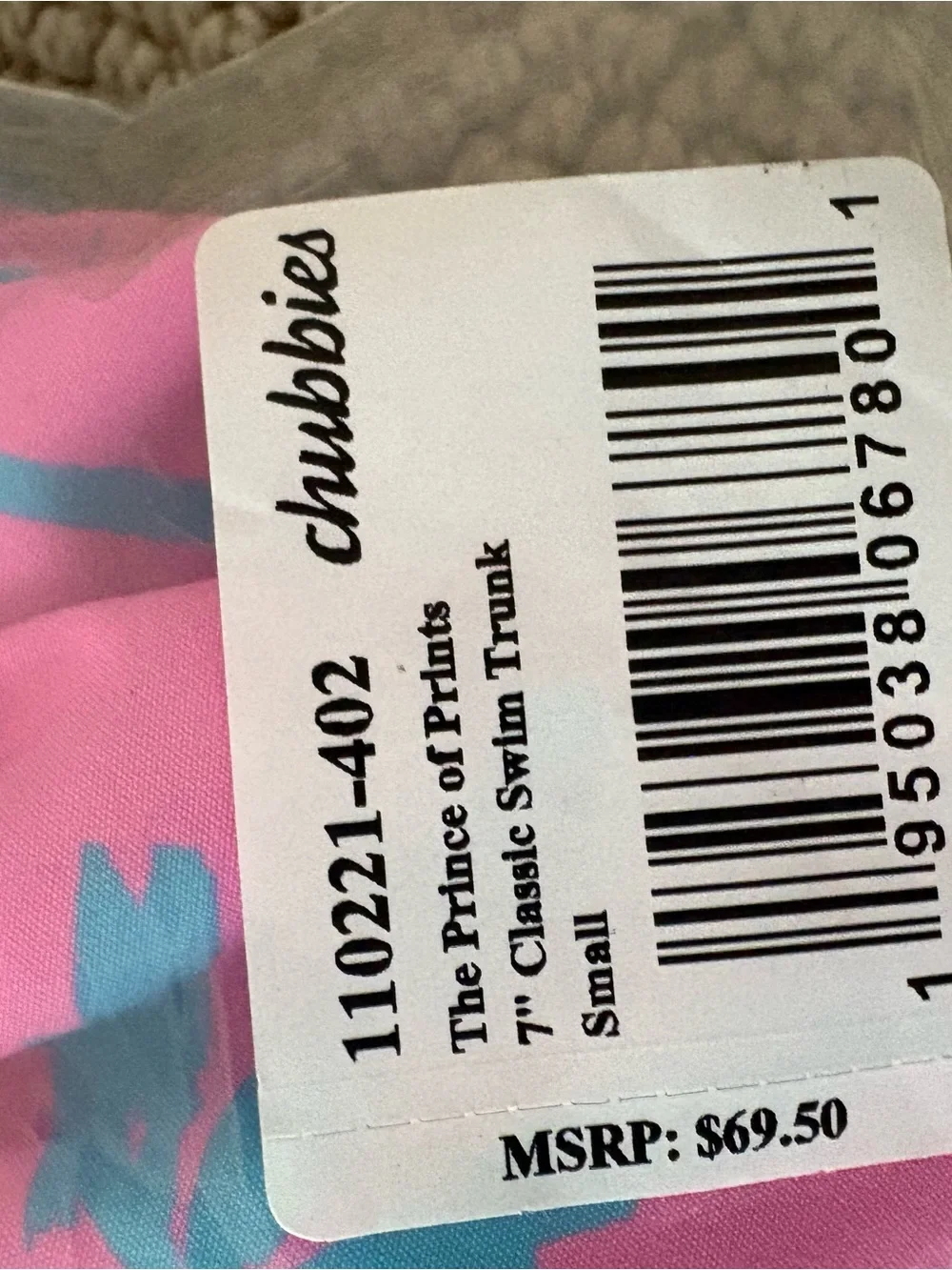 Chubbies men’s brand new swim trunks